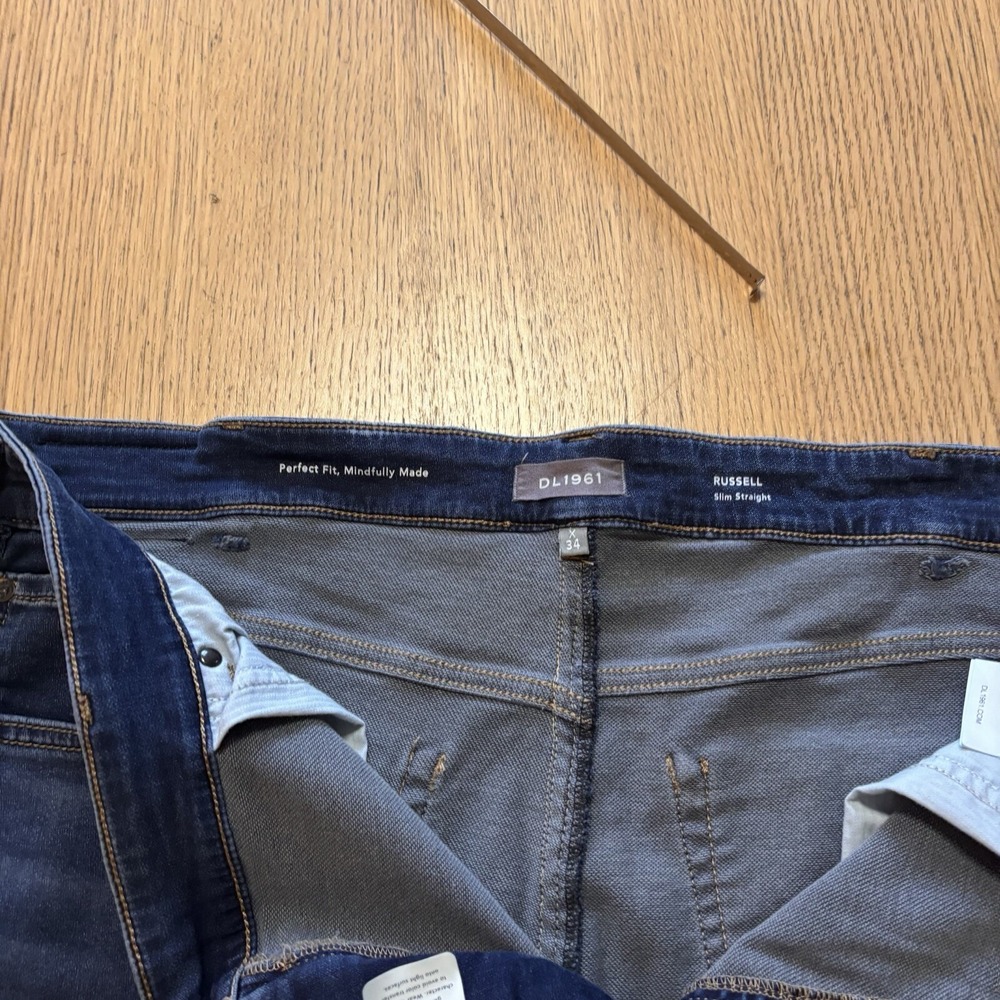 DL1961 Russel Slim Straight Botanic Fibers Ultra Soft Jeans 40x34‎ - Picture 10 of 16